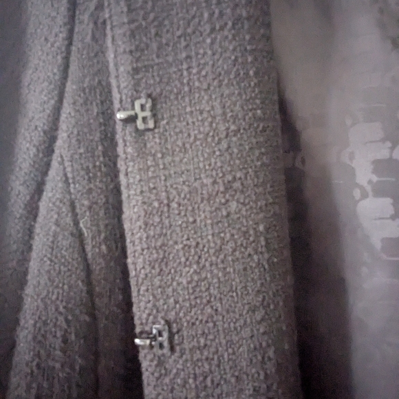 Karl Lagerfield Medium Black Tweed Blazer Jacket - Picture 9 of 16